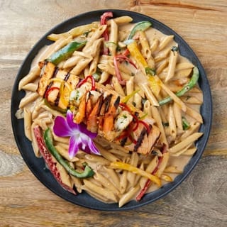 Rasta Pasta w/ Shrimp & Salmon