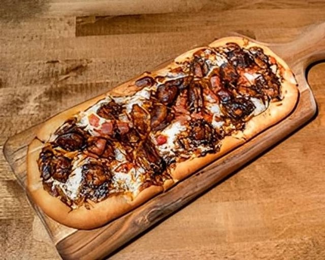 Jerk Shrimp Flatbread.