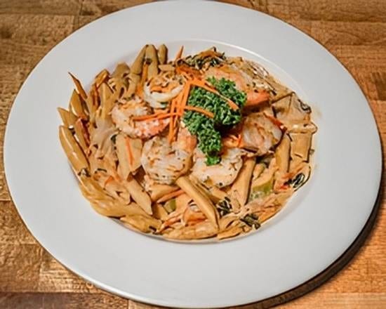 Rasta Pasta with Shrimp.