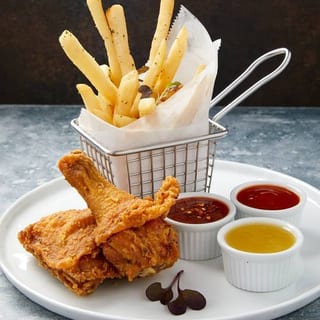 French Fries with Fried Chicken