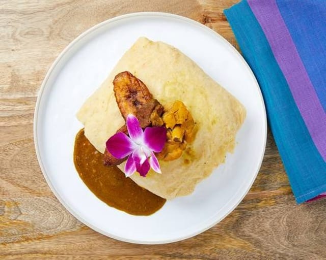 Roti with Chicken & Goat.