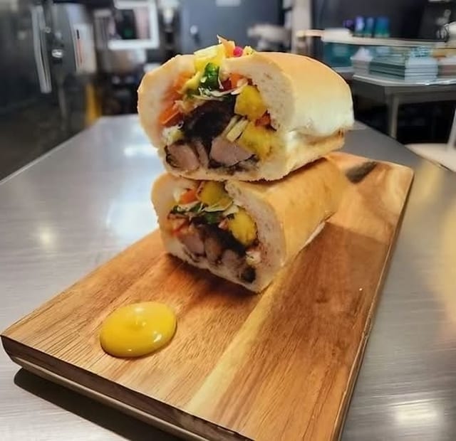 Jerk Pork Sandwich.