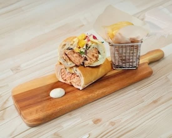 Cajun Salmon Sandwich.