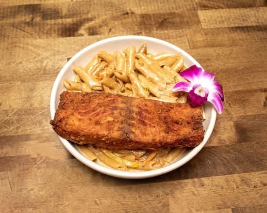 Rasta Pasta w/ Salmon.