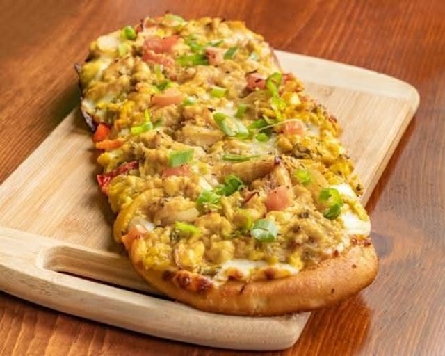 Ackee and Saltfish Flatbread.