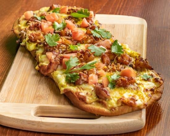 Curry Shrimp Flatbread.