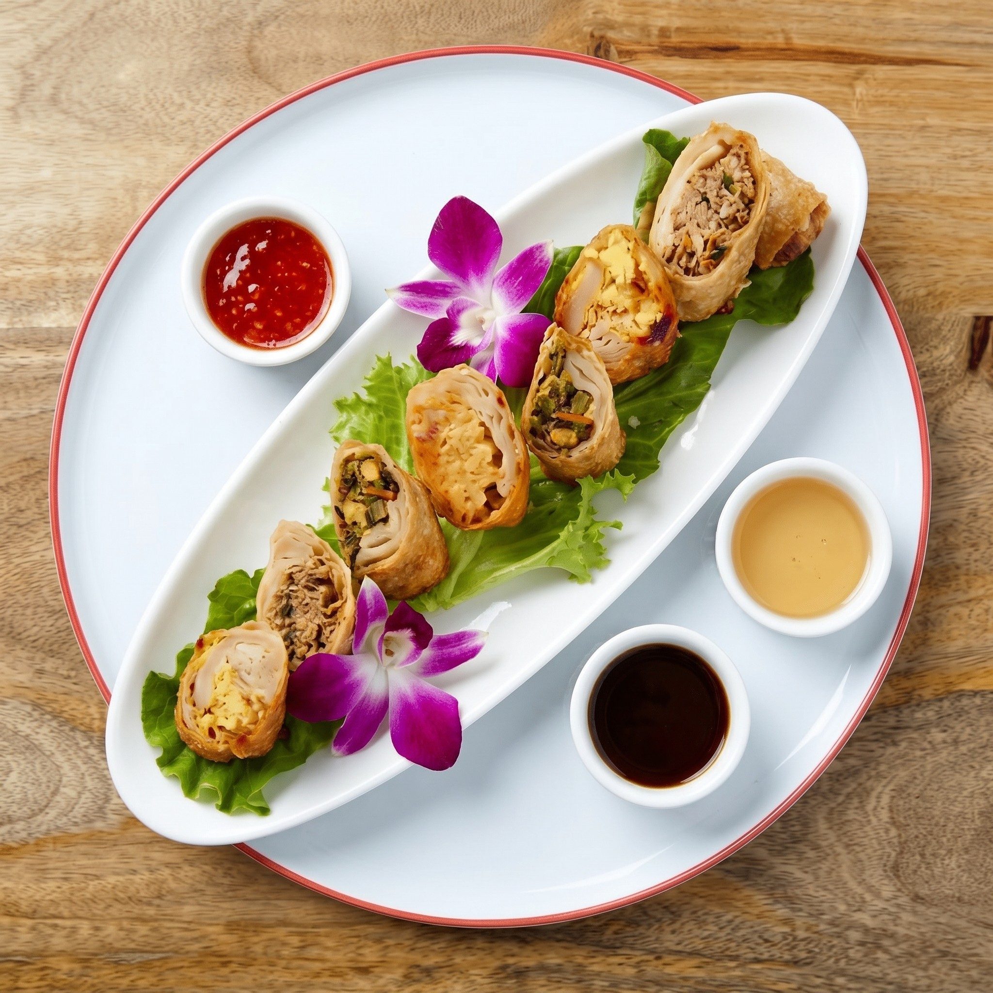 Jerk Chicken Spring Roll.
