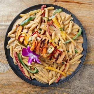 Rasta Pasta Salmon Filet & Shrimp
